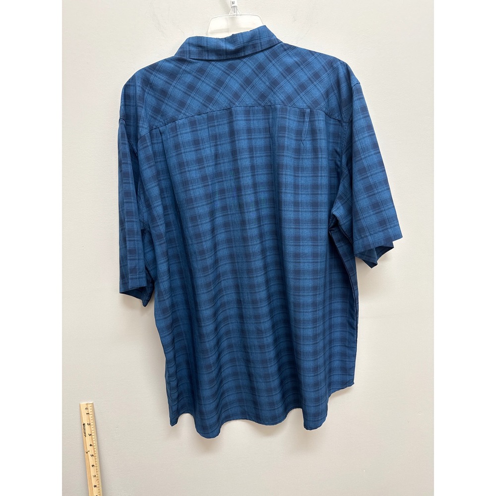 Orvis Blue Plaid Short Sleeve Button Down Shirt Mens XXL - Picture 5 of 7